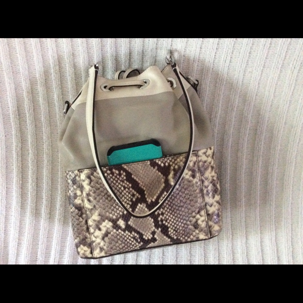 Michael Kors Leather Python Bucket Bag - image 6